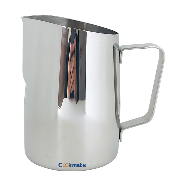 Más fácil de sostener la lanza de leche antigua de acero inoxidable Copa de crema de espresso para el arte latte