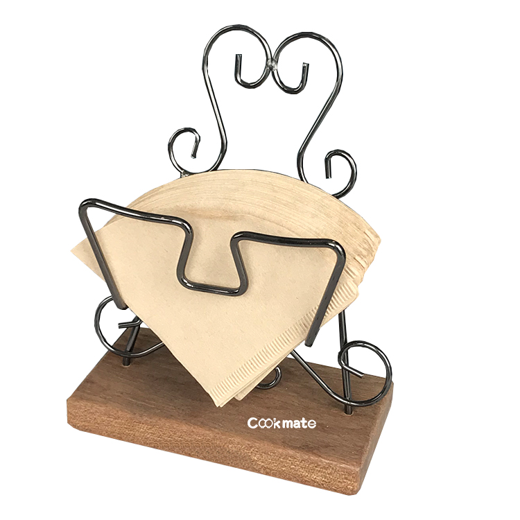 Papel de café Papelería Percolador papeles de almacenamiento Mostrando marco con base de madera