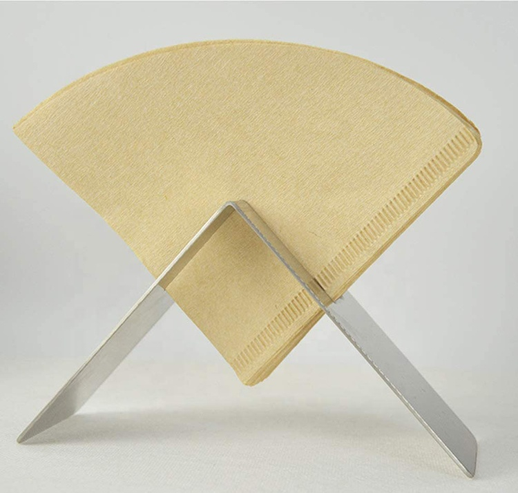 Acero inoxidable Soporte para el hogar Marco de café Papel Rack Contador Top Cocina Café Bar Portátil Permanente de pie Decoración de almacenamiento