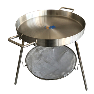 Sartén de acero inoxidable de acero inoxidable seguro utensilios metálicos Freyer Pan grande para freír y asar a la parrilla