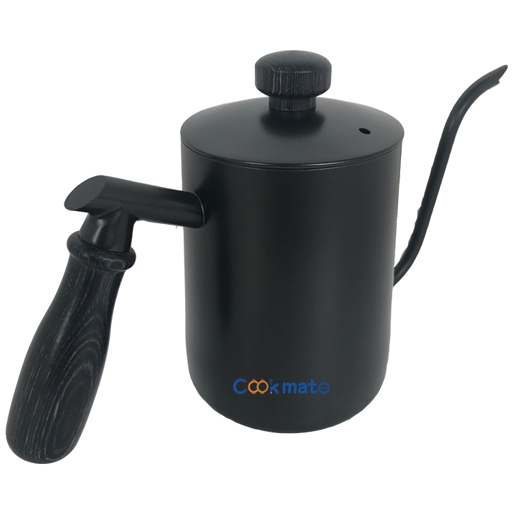 Promocional 304 acero inoxidable de grado alimenticio goteo de mano verter sobre cafetera de cafetera