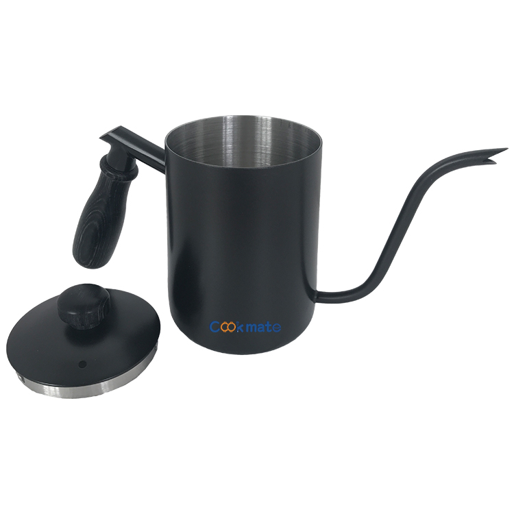Promocional 304 acero inoxidable de grado alimenticio goteo de mano verter sobre cafetera de cafetera