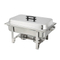 9L Tamaño completo de acero inoxidable CHAFER CHAFING SCUP BUFFET SET CON LA CABA DE AGUA, PAN DE ALIMENTOS, TITULAR DE COMBUSTIBLE Y TAPA PARA CATERING