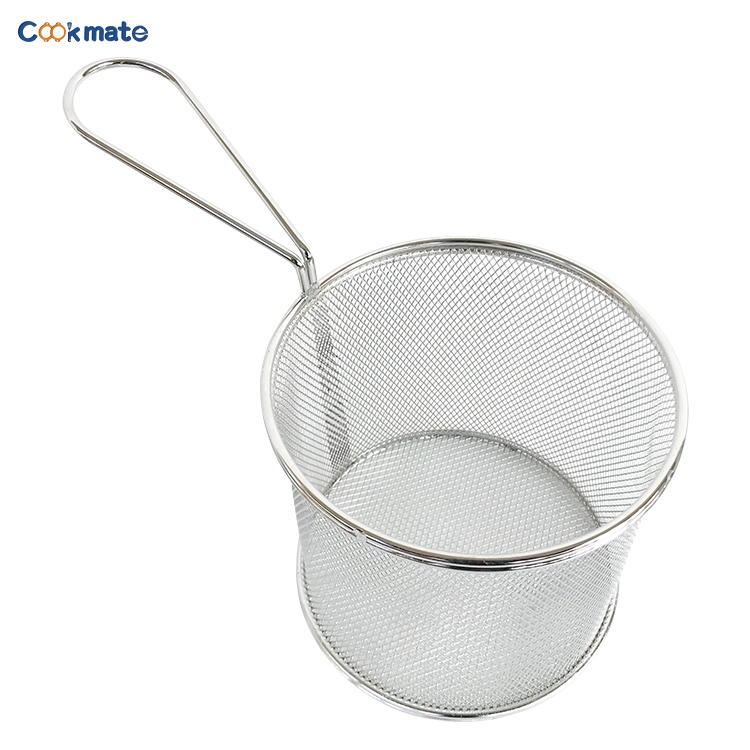 Diámetro Cilíndrico Pasta Colador Acero Inoxidable Pequeña Pasta Basket