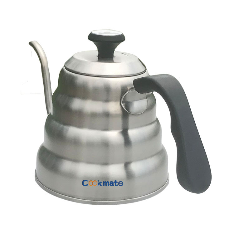 Barato Poder sobre cocinero Coffee Stovetop Kettle de cuello de cuello de cuello para el hogar Coffee o Camping