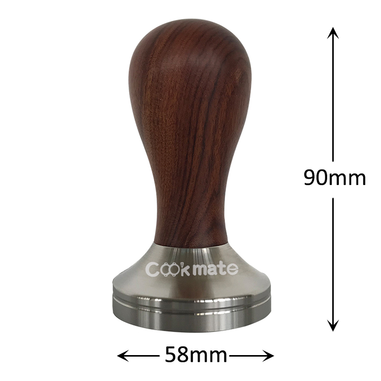 Coffee House Accesorio Pull Espresso Tamper con base 100% de acero inoxidable plano