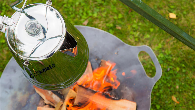 Pote de té de acero inoxidable de alta calidad al aire libre Camping Senderismo Hervidor de agua Café de café