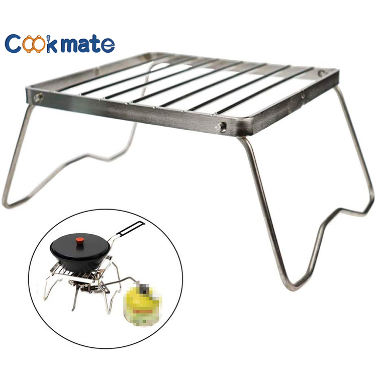 Glamping accesorios para barbacoa plegable portátil de acero inoxidable ala de pollo rack barbacoa parrilla