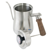 Home Brewing Camping y Viajes Acero inoxidable Cuello de cisne de cuello de cisne Verter Sobre Coffee Tea Kettle Drip con termómetro incorporado