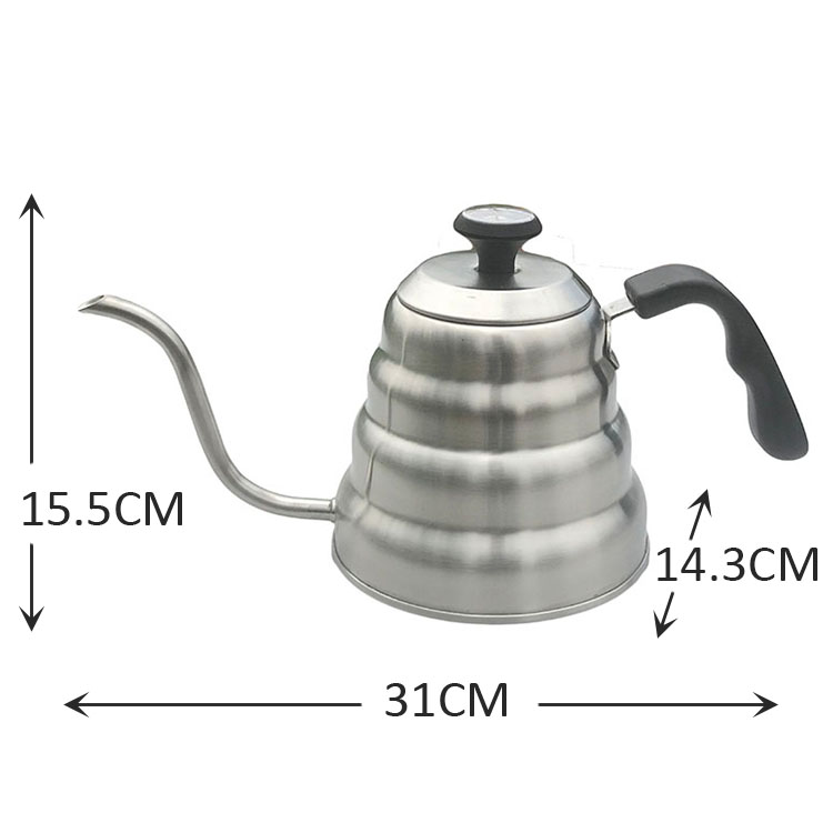 2020 Nuevo producto Vierta el hervidor de café con el termómetro para la temperatura exacta 1.2 litro