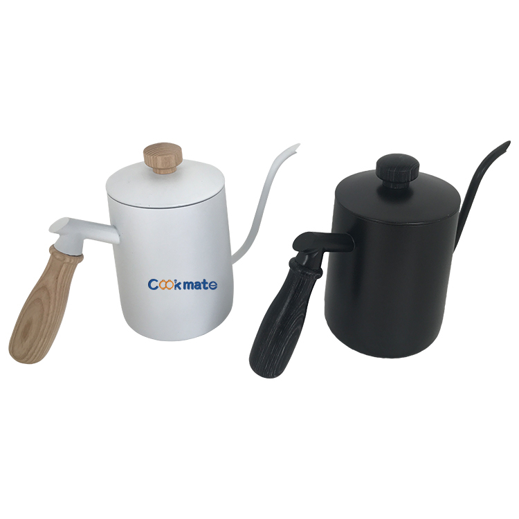 Promocional 304 acero inoxidable de grado alimenticio goteo de mano verter sobre cafetera de cafetera