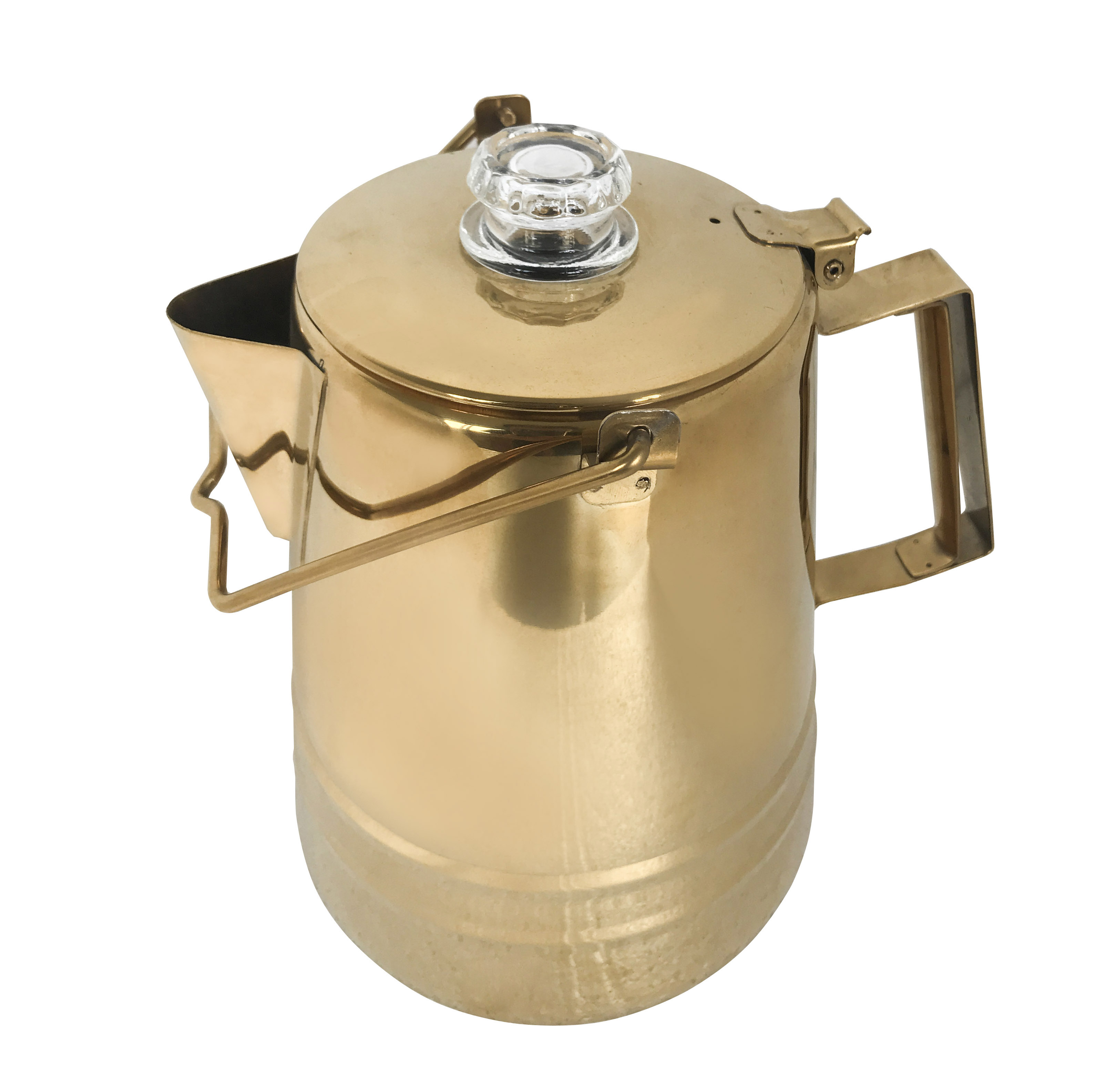 Cafetera de cafetera Durable Material de acero inoxidable Brew Coffee Percolator On Fire Grill o Fatobetop para el hogar, Camping & Travel