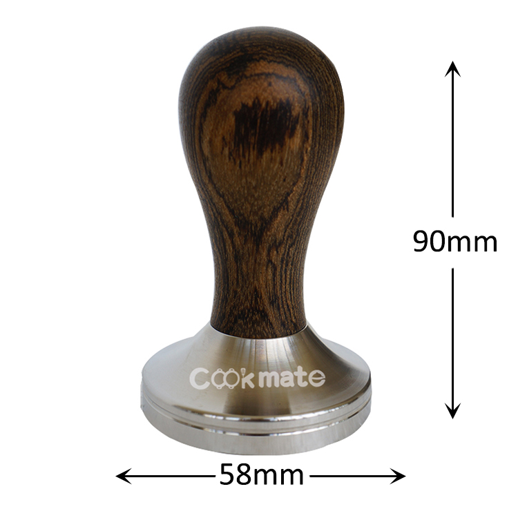 304 Acero inoxidable Calibrado Espresso Hammer Tamper Base de café con logo