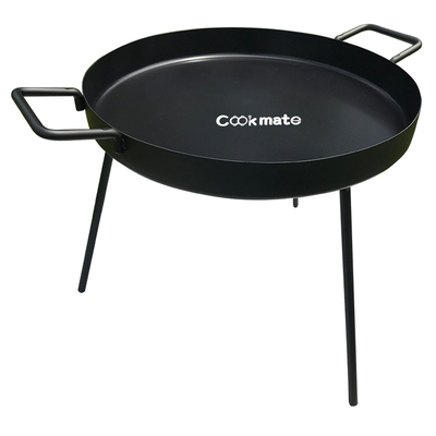 Durable antiadherente de hierro fundido, incluso calor, distribución de calor, redondo, tradicional, al aire libre, ventilador.