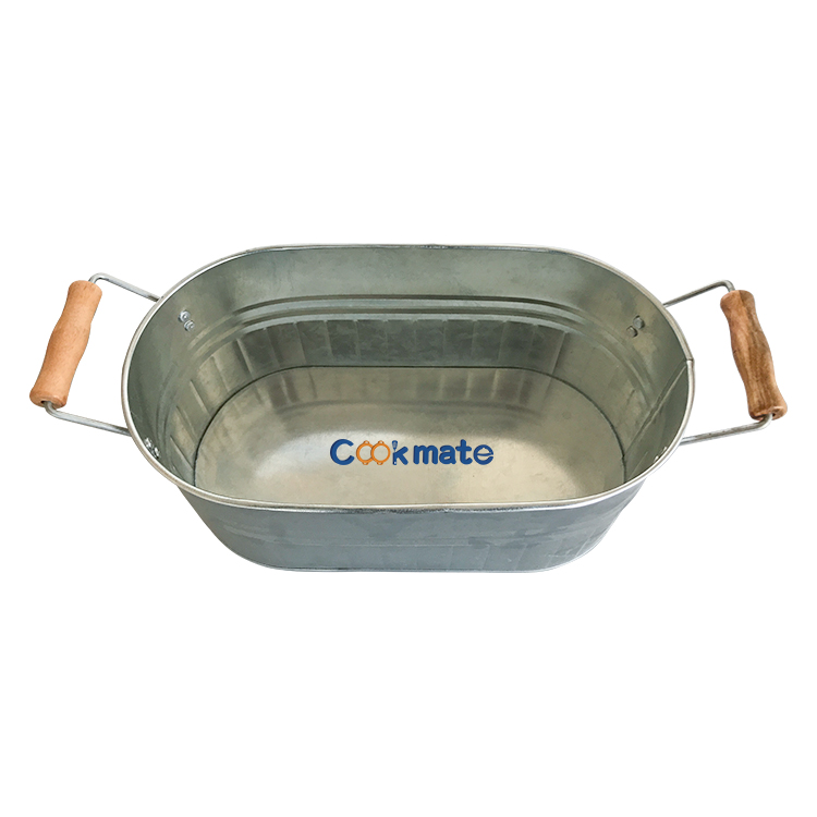 Colección galvanizada Oval Beavink Tub Vintage Casa de campo decoración para casas modernas o cocina