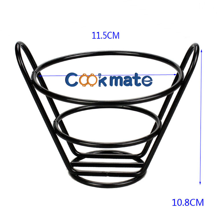 COOKMATE ACERO INOXIDABLE Mini Snack Calentador Comida rápida Metal Patata Fritas Fritas Sirviendo Cesta Para Venta