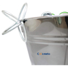 Jardín 2 niveles Galvanized Ice Hielo Bañera de acero bañera Bucket con asas de plata