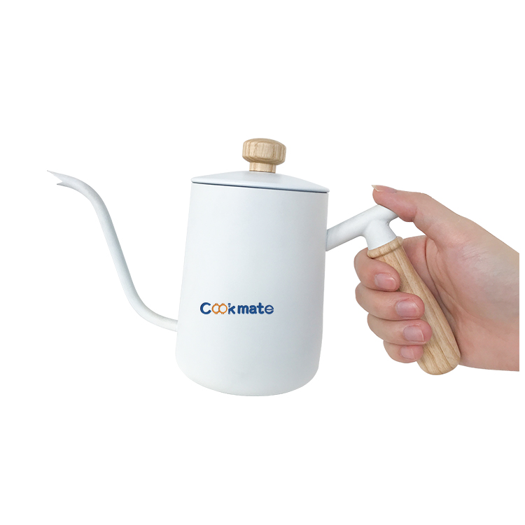 Flow perfecto Logotipo gratuito impreso Verter Sobre Coffee Kettle Jar Vacío Pote con asa